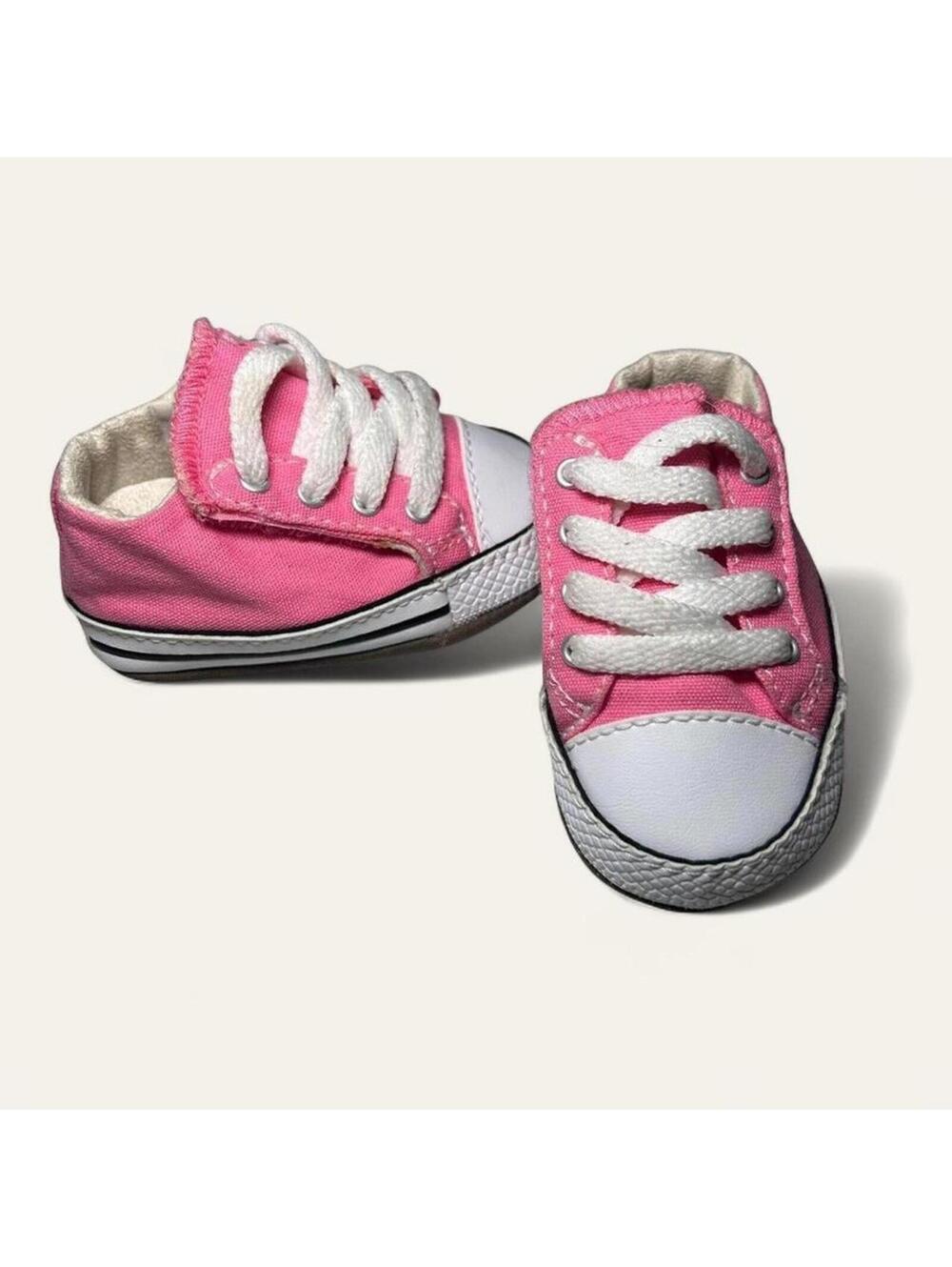 Baby Converse Pink Velcro Shoes Size 1 New
